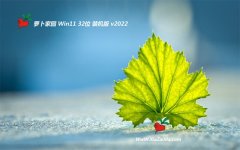 新萝卜家园win11免激活32位精品分享版v2022.06